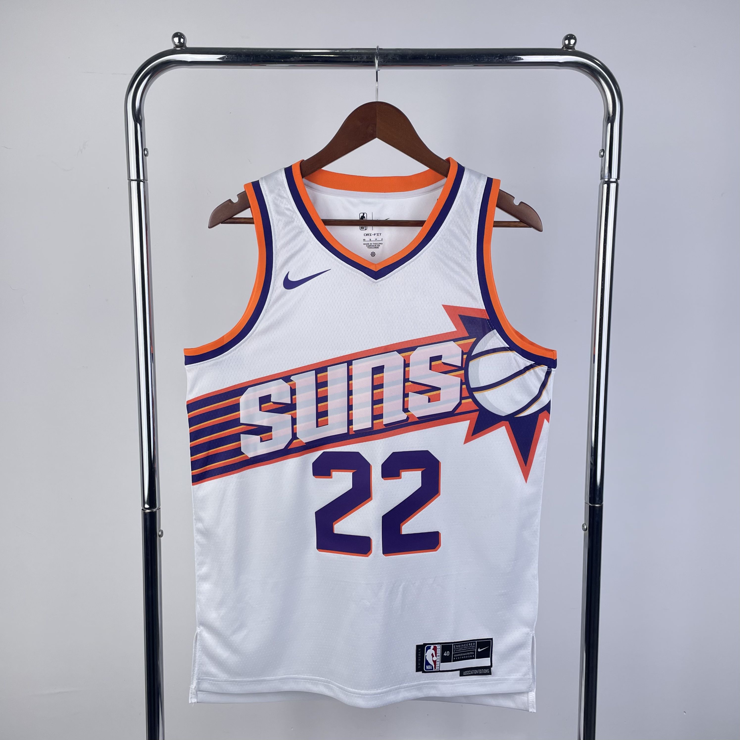 Men Phoenix Suns 22 Ayton White Season Nike 2024 NBA Jersey